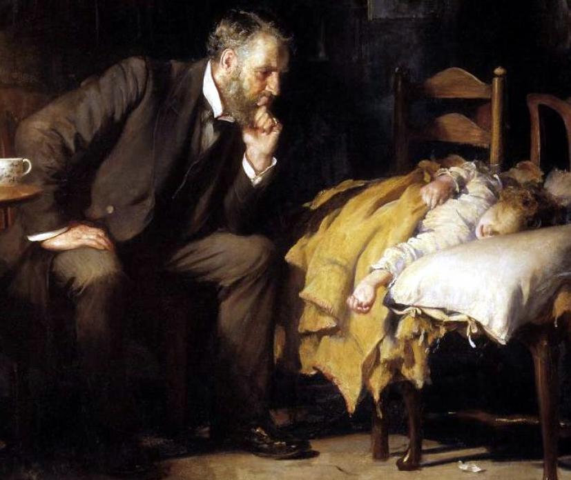 the_doctor_by_luke_fildes_detail